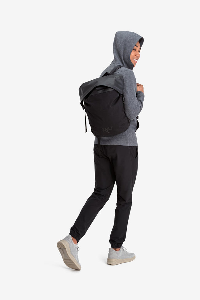 RYU Mens Ethos Full Zip Hoodie in Heather Anchor