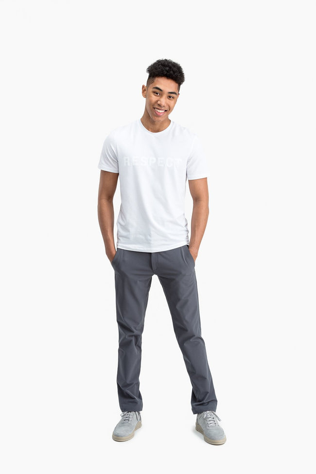 RYU Mens Standard Issue Crew - Respect Graphic in White