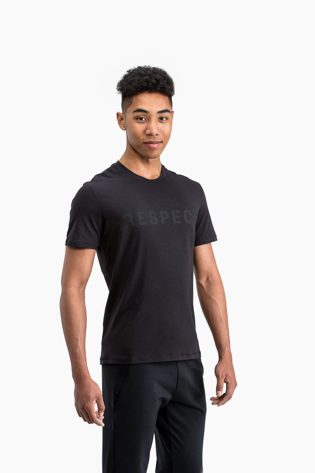 RYU Mens Standard Issue Crew - Respect Graphic in Raven