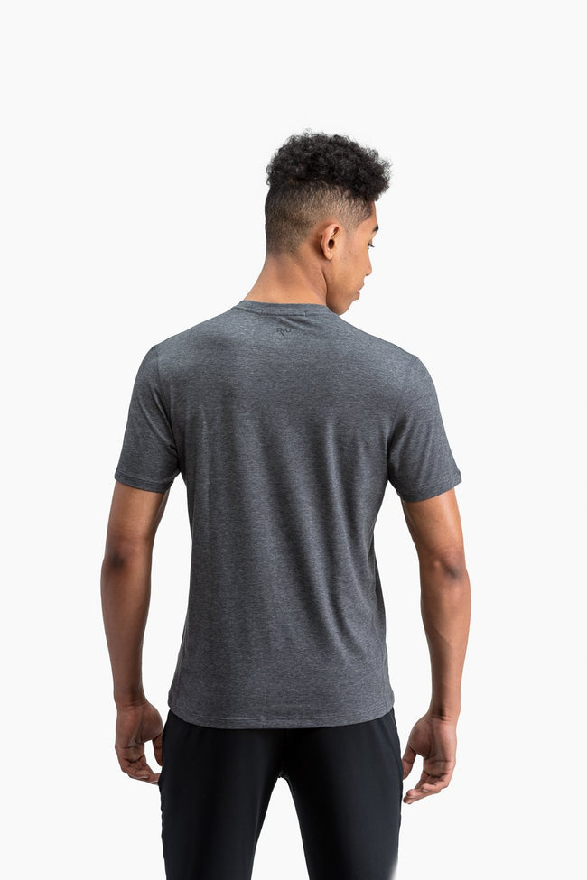 RYU Mens Standard Issue Crew - Respect Graphic in Asphalt Heather