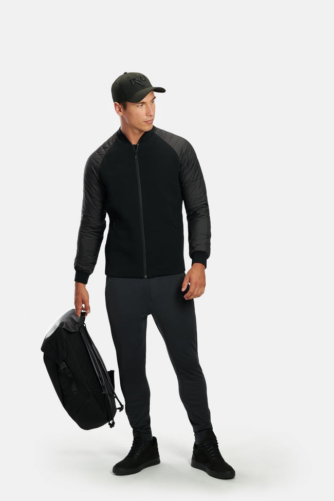 RYU Mens Ethos Bomber Jacket in Black