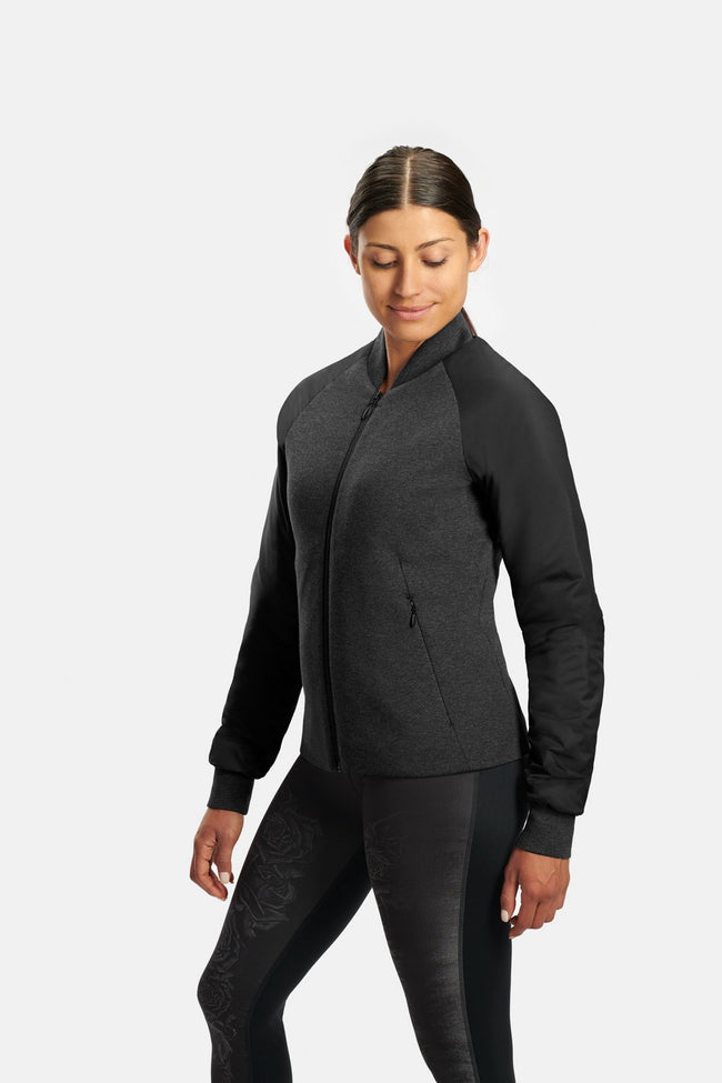 RYU Womens Ethos Bomber Jacket in Black