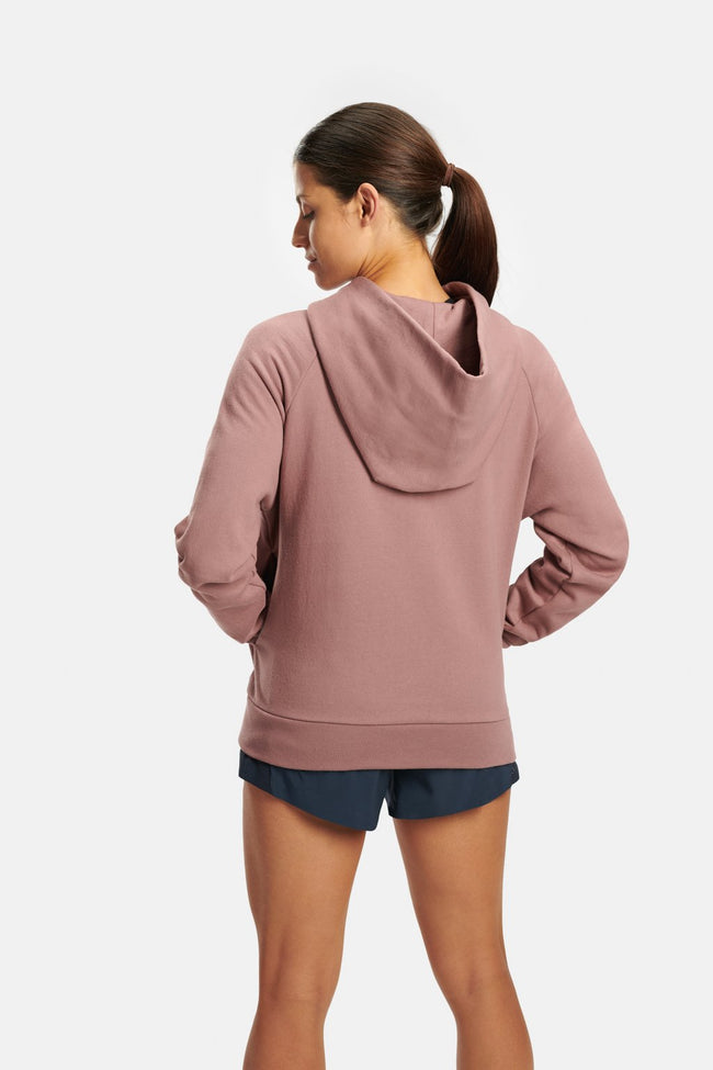 RYU Womens Core Hoodie in Mauve Concrete