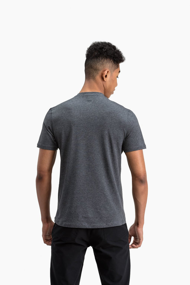 RYU Mens Standard Issue Crew - RYU Graphic in Asphalt Heather