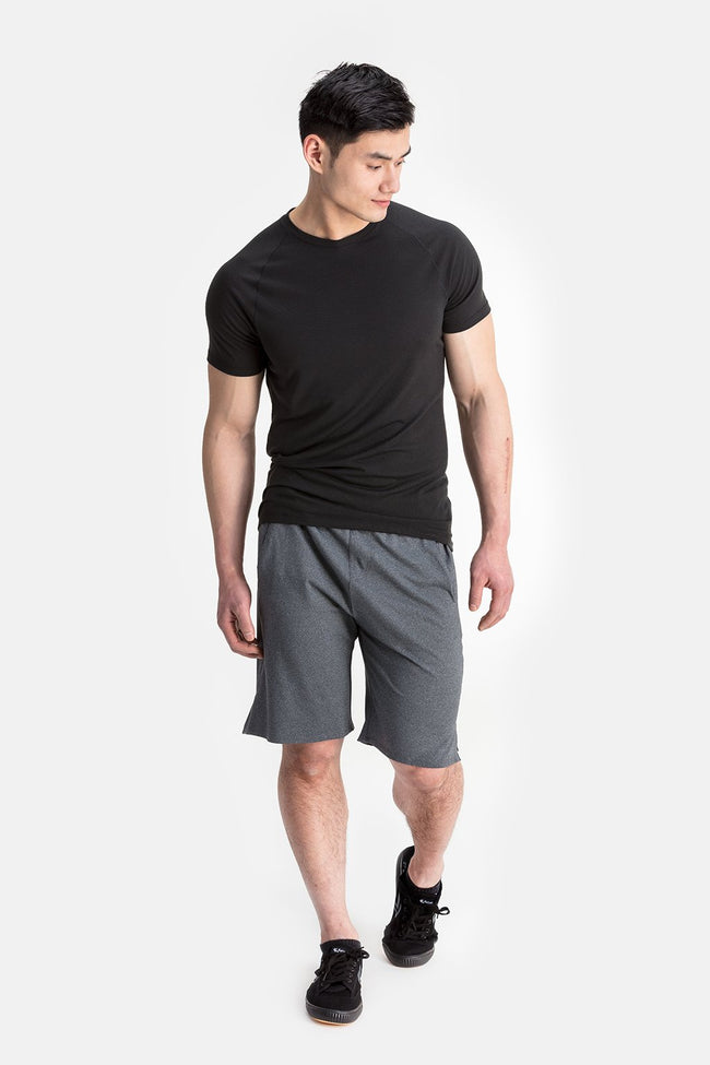 RYU Mens EveryThing Short in Asphalt Heather