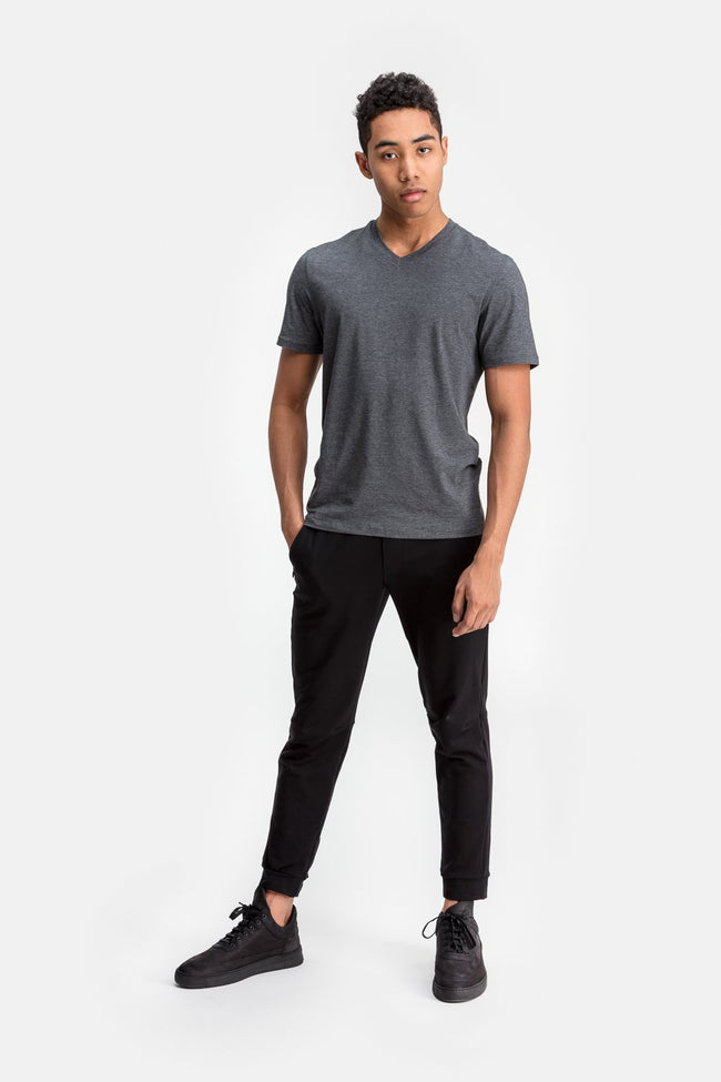 RYU Mens Standard Issue V Neck in Asphalt Heather