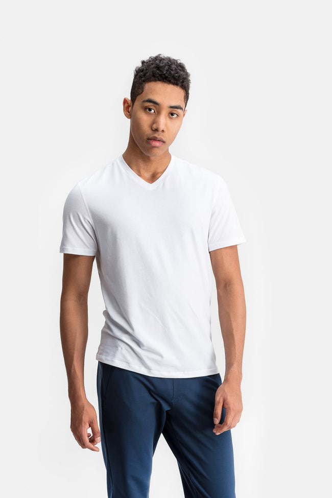 RYU Mens Standard Issue V Neck in White