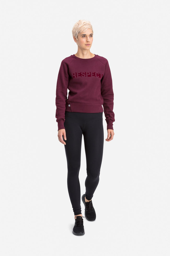 RYU Womens Graphic Core Crew in Burgundy 139