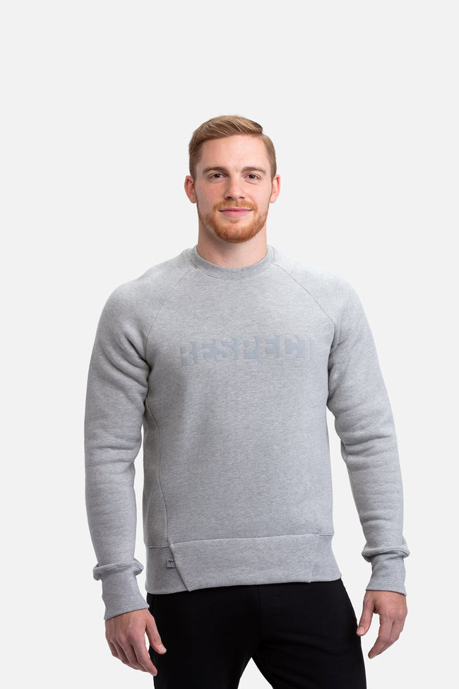 RYU Mens Graphic Core Crew in Athletic Grey Heather