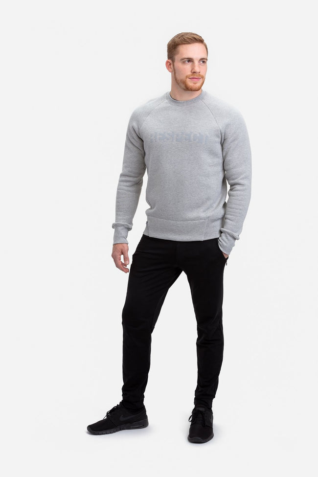RYU Mens Graphic Core Crew in Athletic Grey Heather