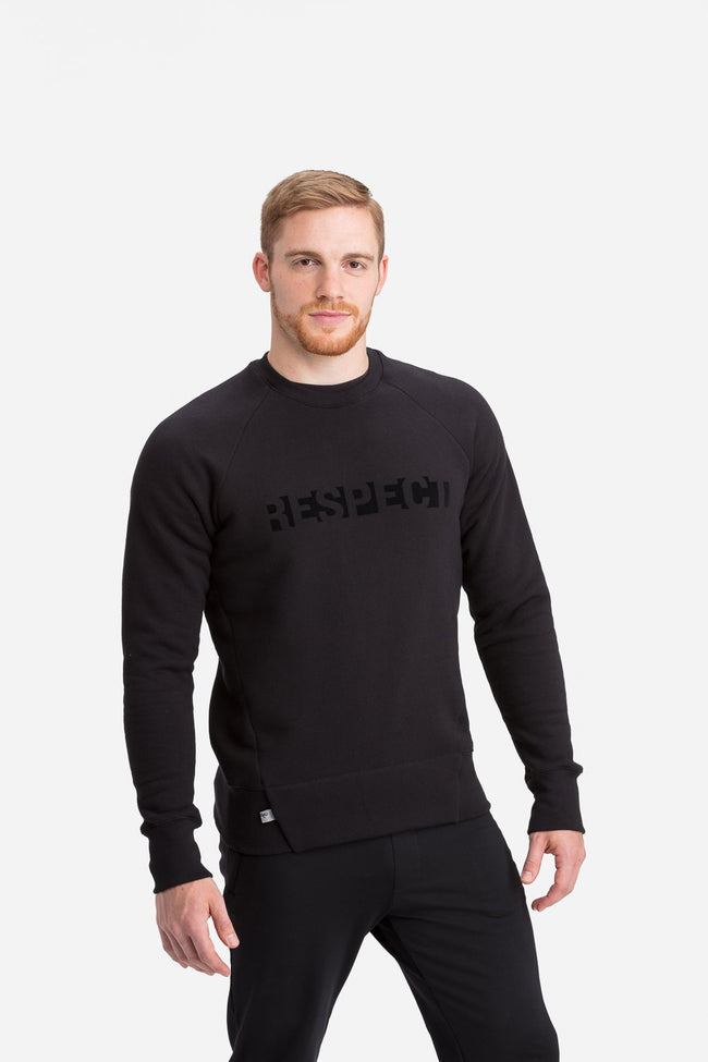 RYU Mens Graphic Core Crew in Black