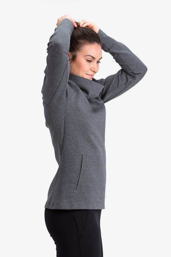 RYU Womens Ethos Pullover in Heather Anchor