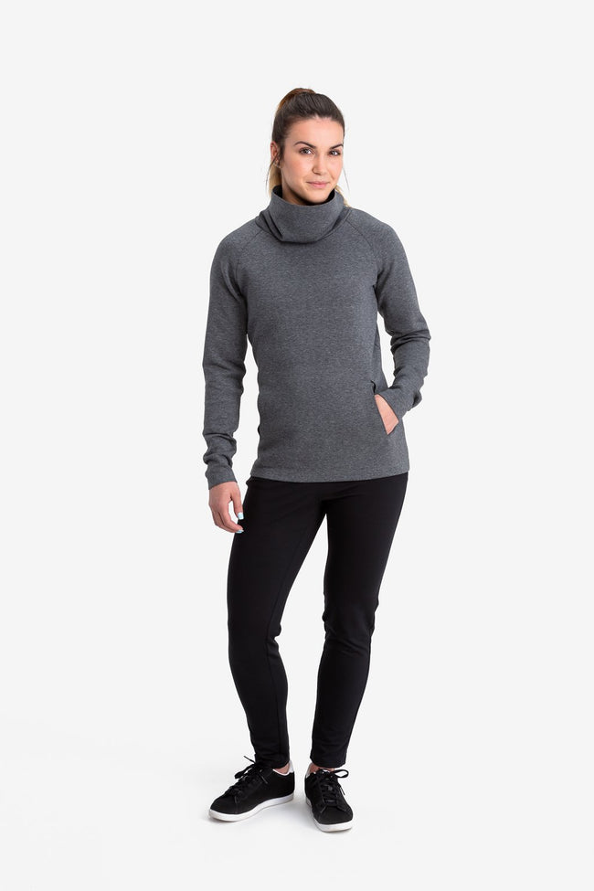 RYU Womens Ethos Pullover in Heather Anchor