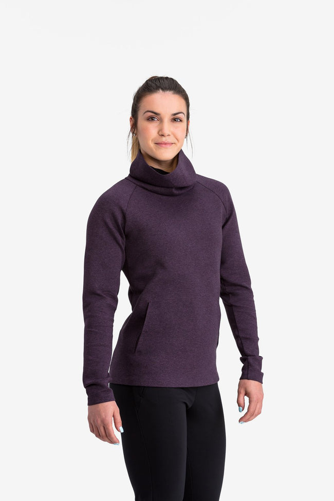 RYU Womens Ethos Pullover in Blackened Mulberry