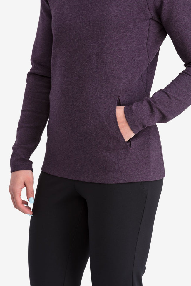 RYU Womens Ethos Pullover in Blackened Mulberry