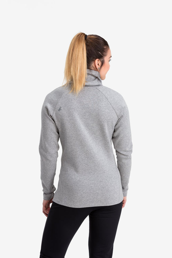 RYU Womens Ethos Pullover in Heather Stone Grey