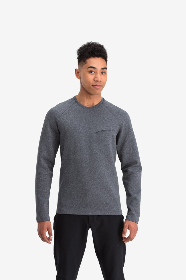 RYU Mens Ethos Crew in Heather Anchor