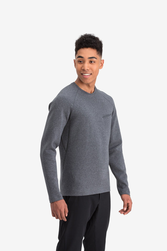 RYU Mens Ethos Crew in Heather Anchor
