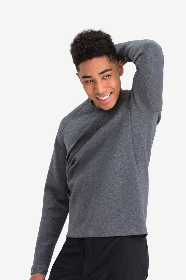 RYU Mens Ethos Crew in Heather Anchor