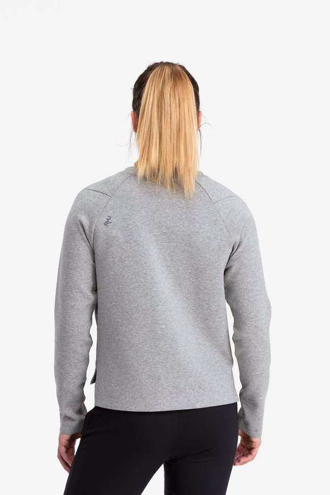 RYU Womens Ethos Crew in Heather Stone Grey