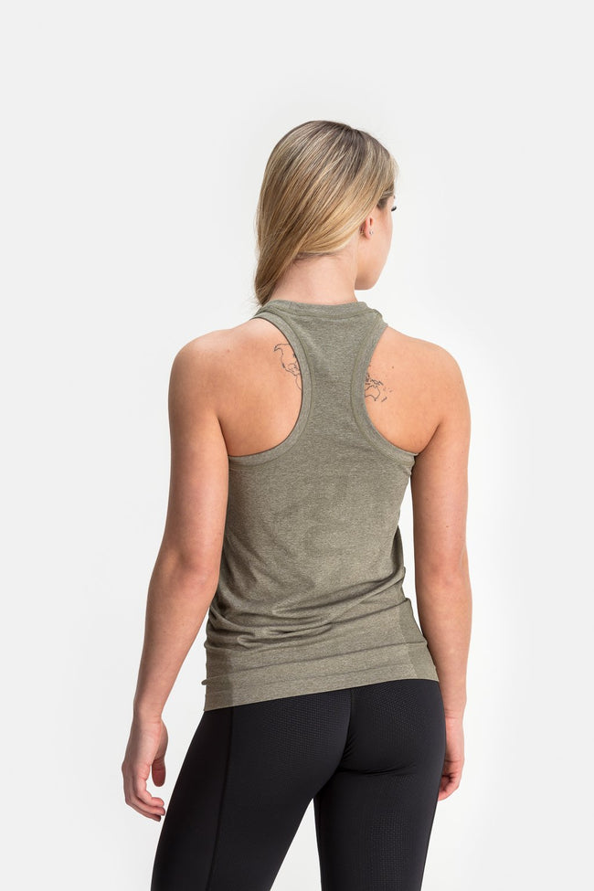 RYU Womens Vapor Racerback Tank in Fatigue