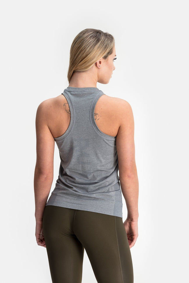 RYU Womens Vapor Racerback Tank in Titanium