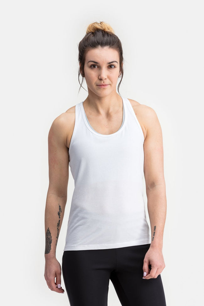 RYU Womens Standard Issue Racerback Tank in White