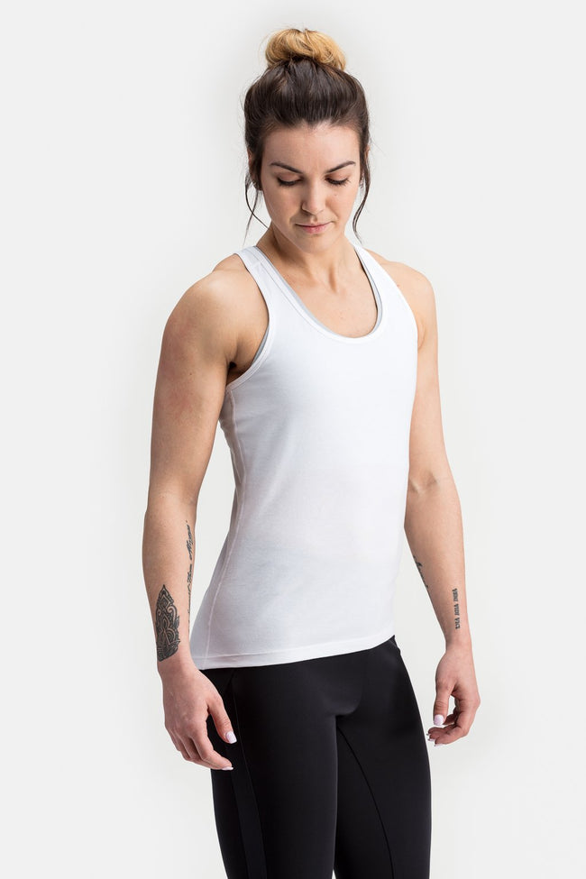RYU Womens Standard Issue Racerback Tank in White