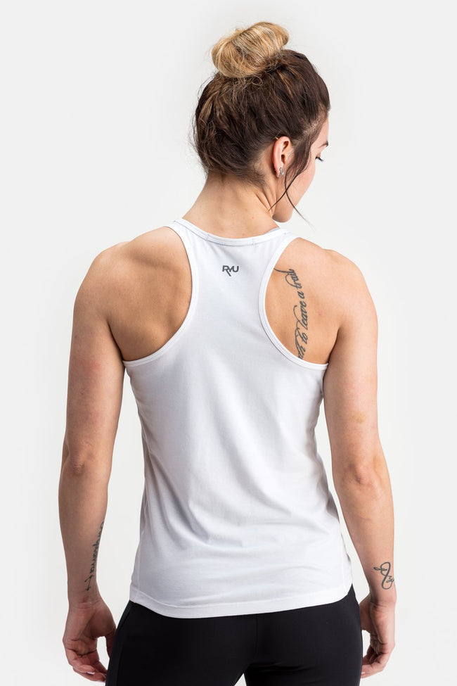 RYU Womens Standard Issue Racerback Tank in White