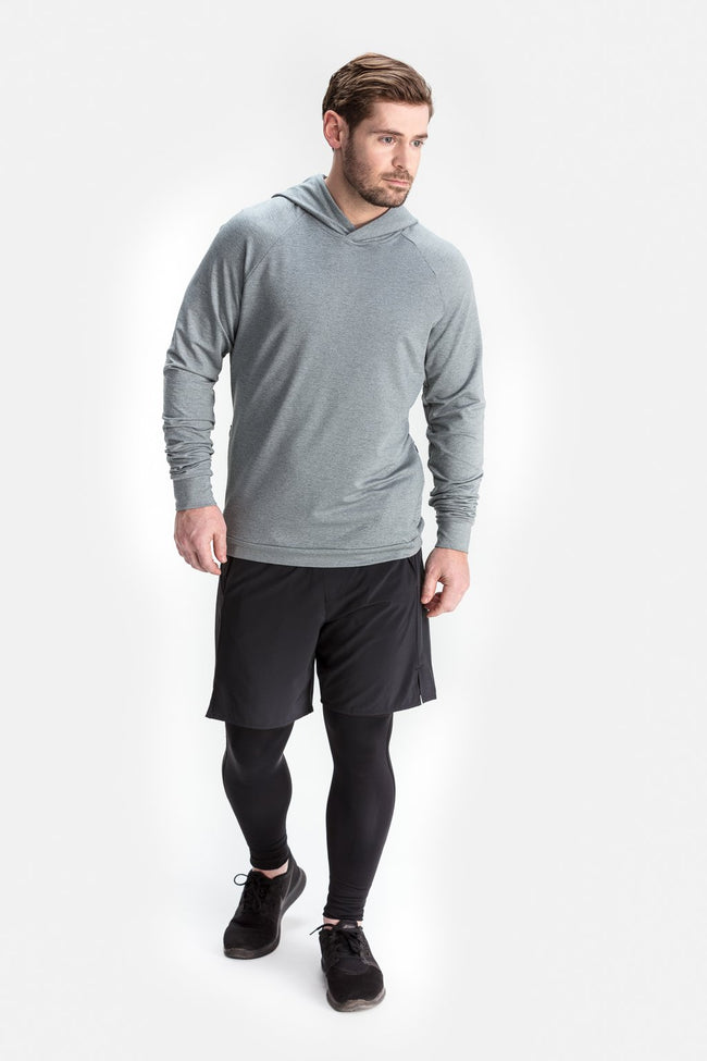 RYU Mens MidLayr Hoodie in Athletic Grey Heather