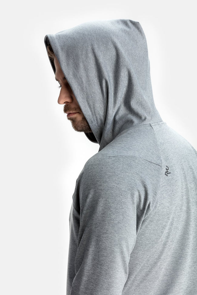 RYU Mens MidLayr Hoodie in Athletic Grey Heather