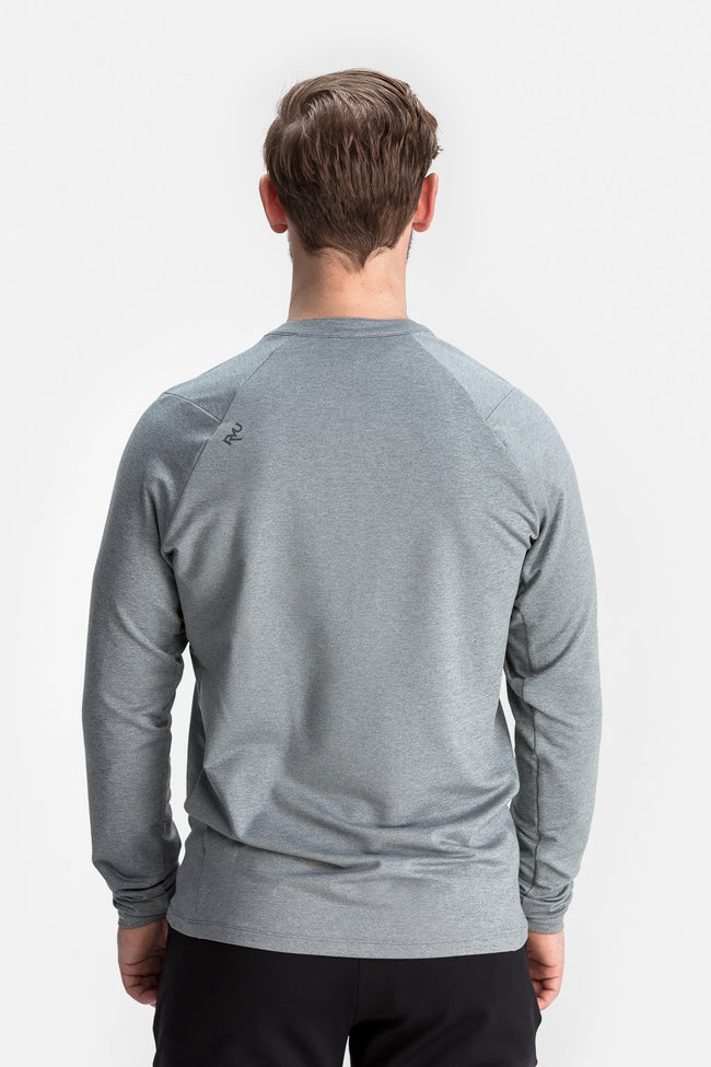 RYU Mens MidLayr Henley in Athletic Grey Heather