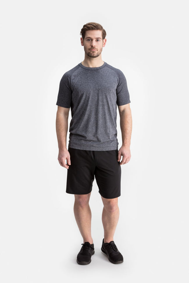 RYU Mens Vapor Crew Neck in Asphalt Heather