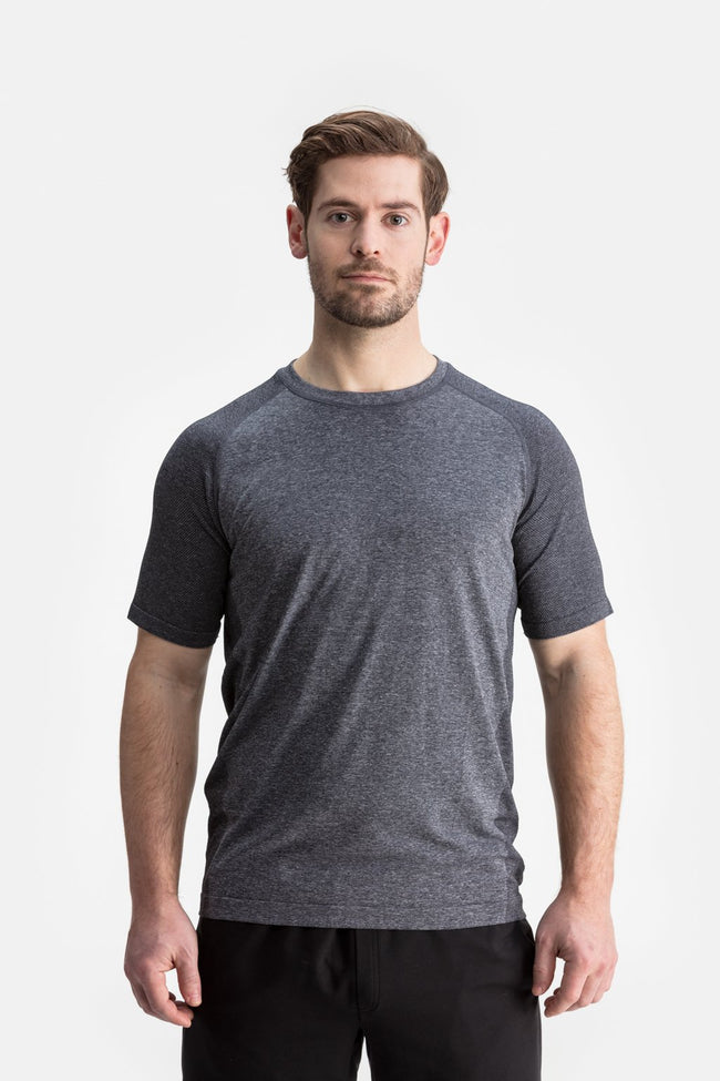 RYU Mens Vapor Crew Neck in Asphalt Heather