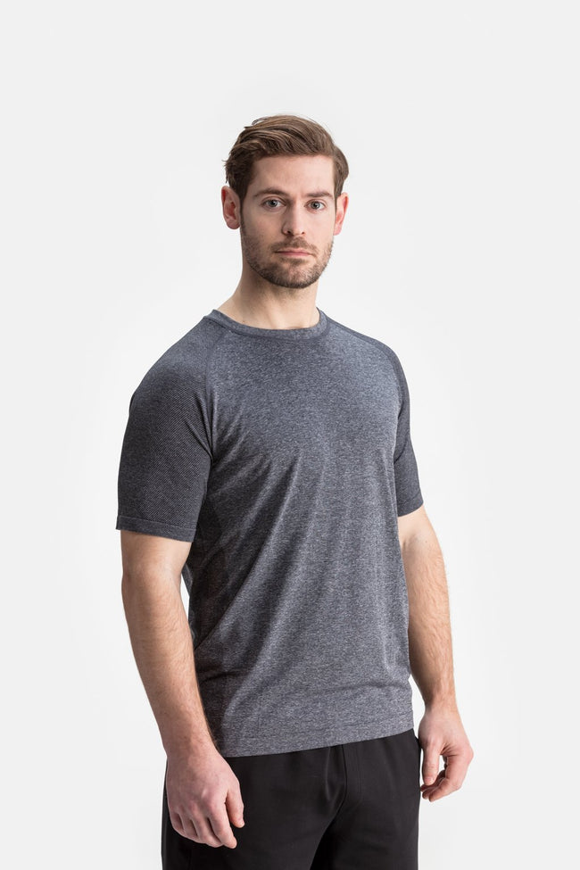RYU Mens Vapor Crew Neck in Asphalt Heather