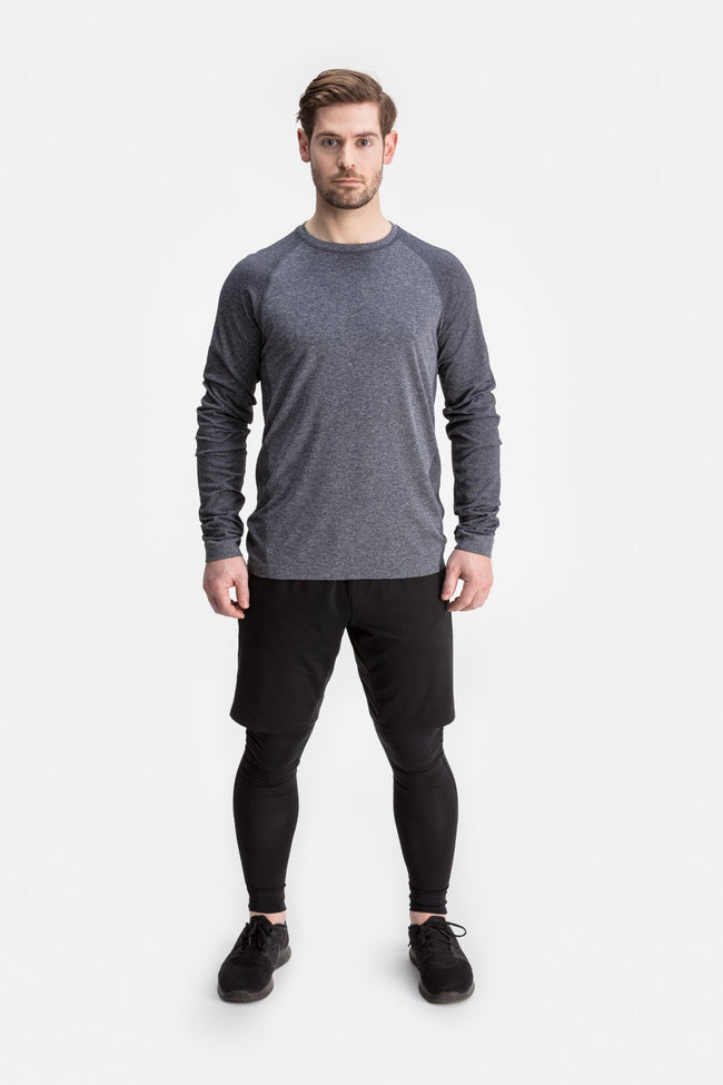 RYU Mens Vapor Long Sleeve in Asphalt Heather