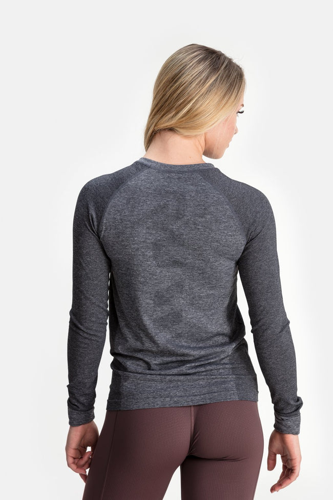 RYU Womens Vapor Long Sleeve in Asphalt Heather