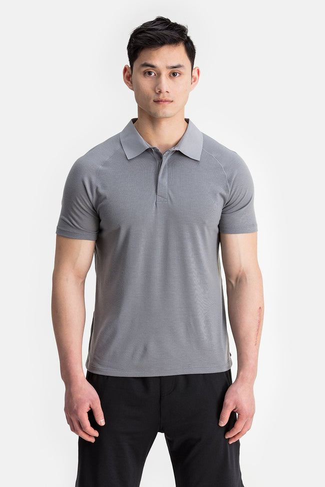 RYU Mens Tech Polo in Titanium