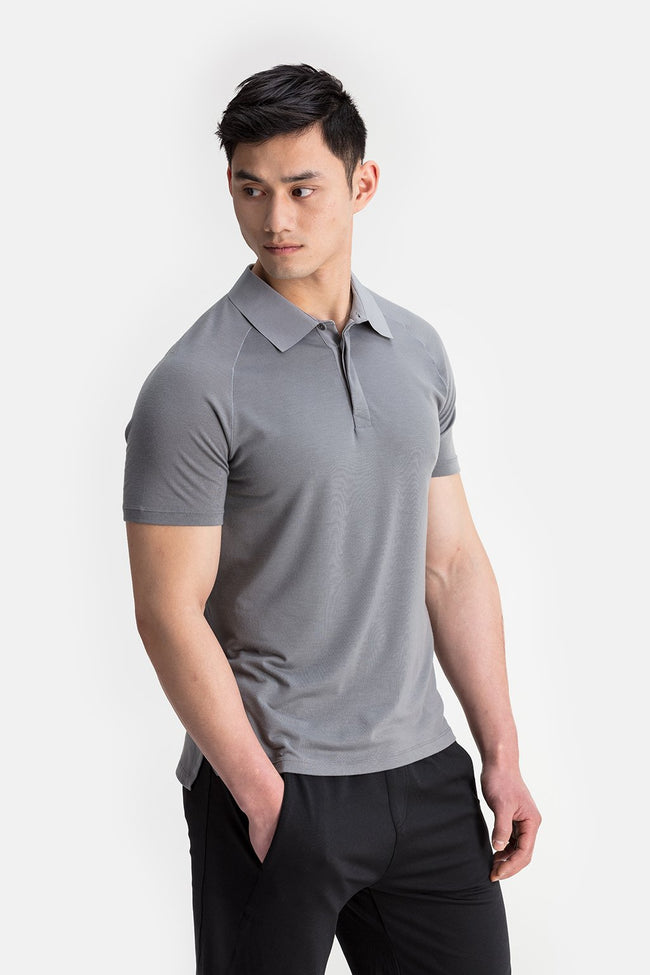 RYU Mens Tech Polo in Titanium