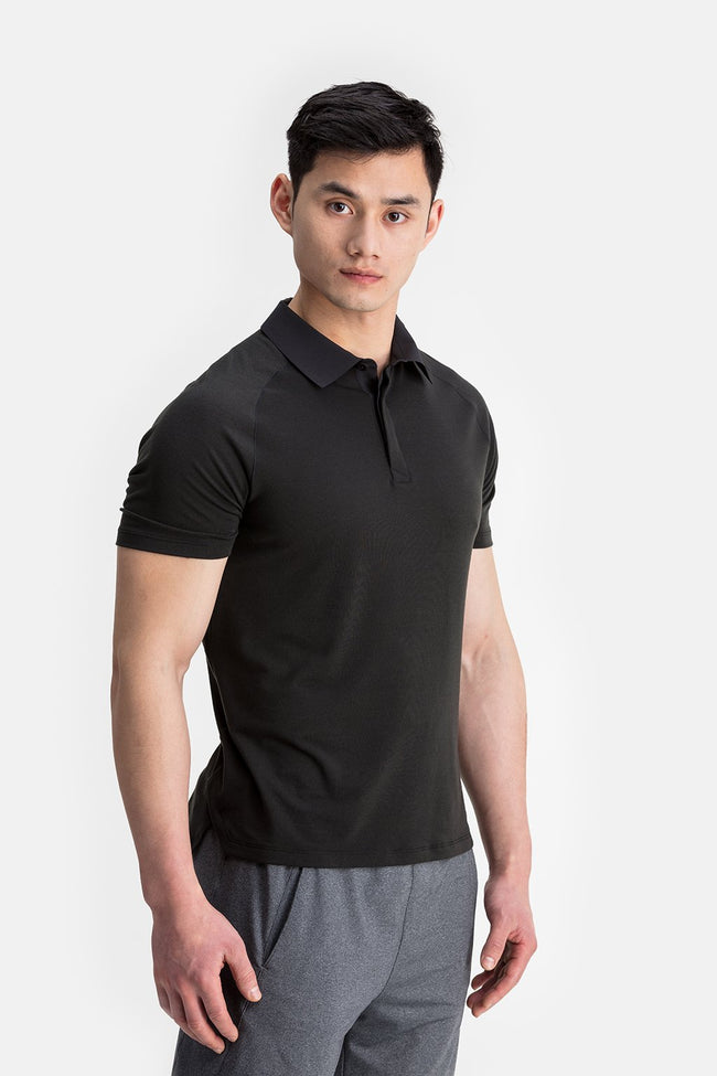 RYU Mens Tech Polo in Black