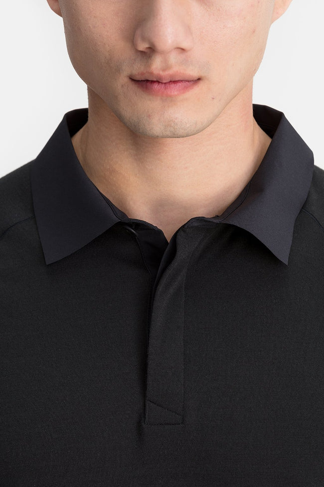 RYU Mens Tech Polo in Black