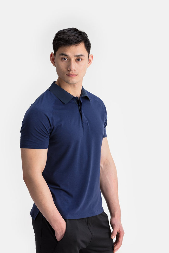 RYU Mens Tech Polo in Deepest Navy