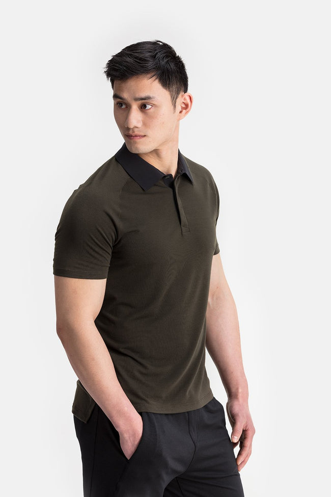 RYU Mens Tech Polo in Blackened Fatigue