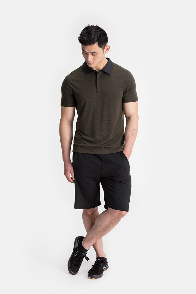 RYU Mens Tech Polo in Blackened Fatigue