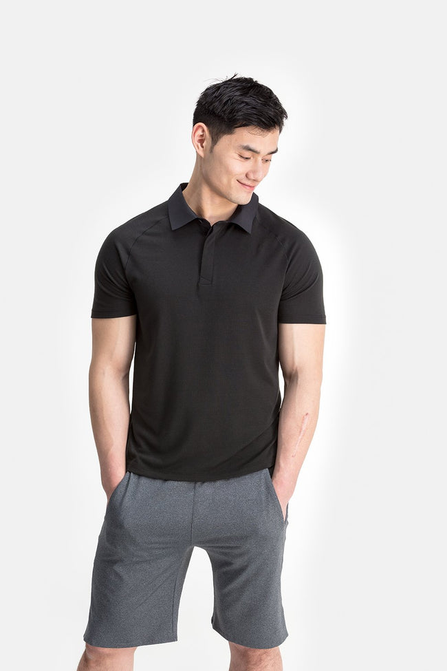 RYU Mens Tech Polo in Black