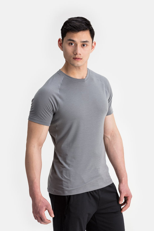 RYU Mens Tech Crew Tee in Blackened Fatigue