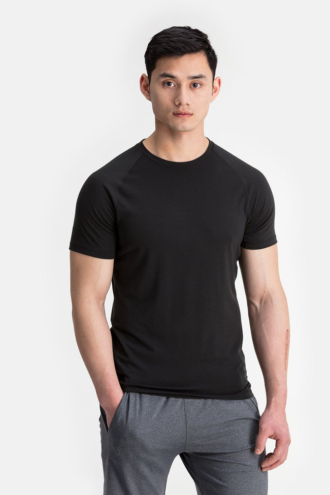 RYU Mens Tech Crew Tee in Black