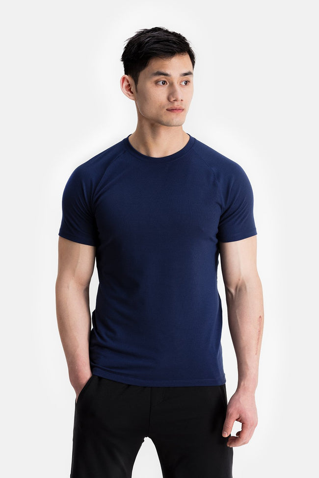 RYU Mens Tech Crew Tee in Deepest Navy