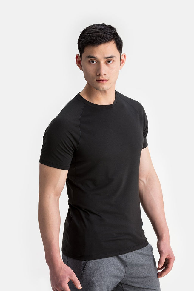 RYU Mens Tech Crew Tee in Black