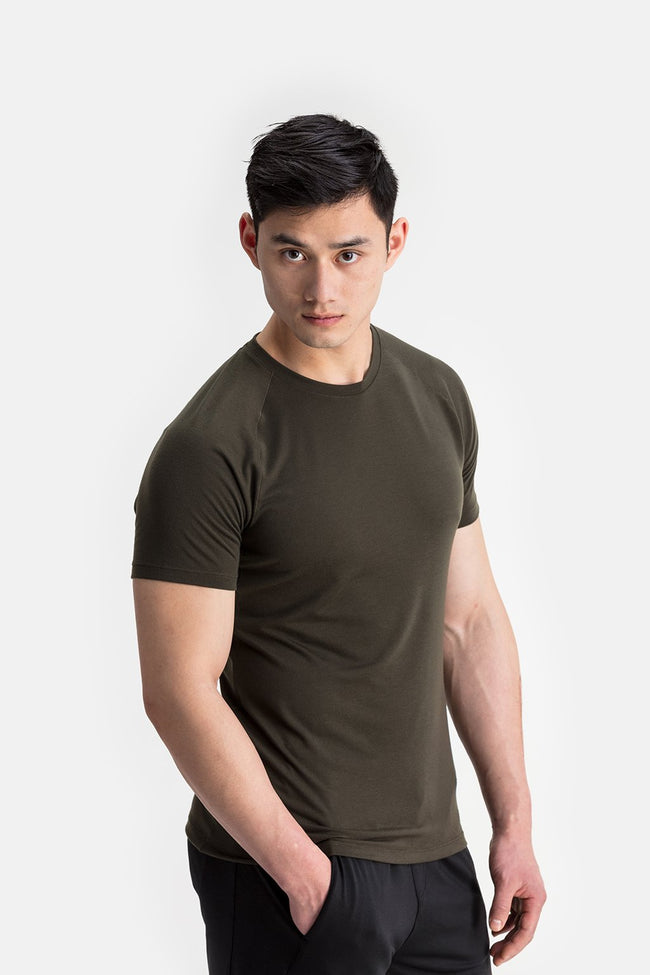RYU Mens Tech Crew Tee in Titanium